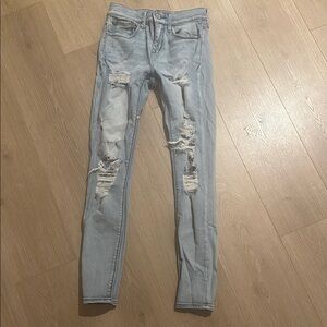 Light Blue Distressed Women Jeans